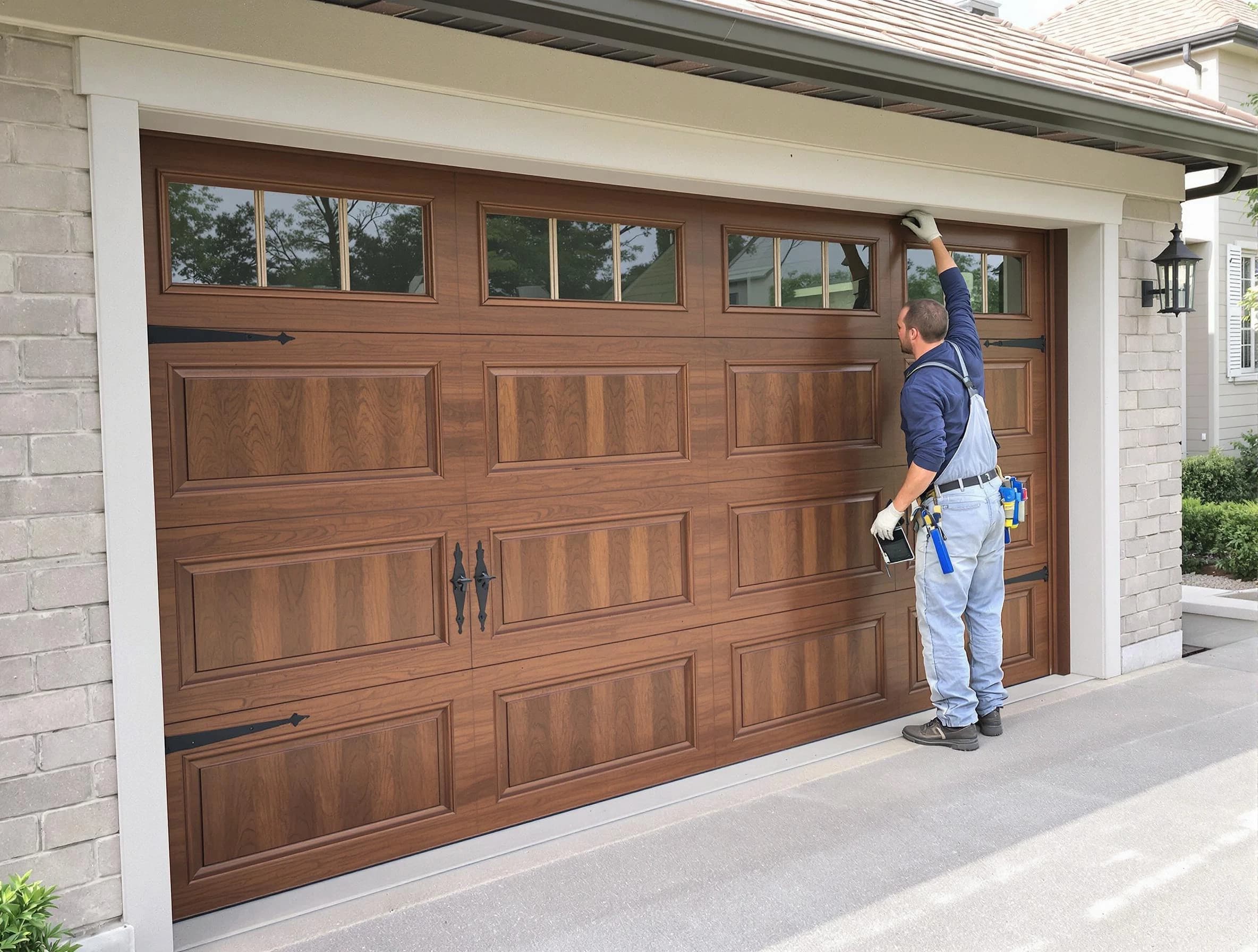 Custom garage door showcase by Lake View Garage Door Repair in Lake View