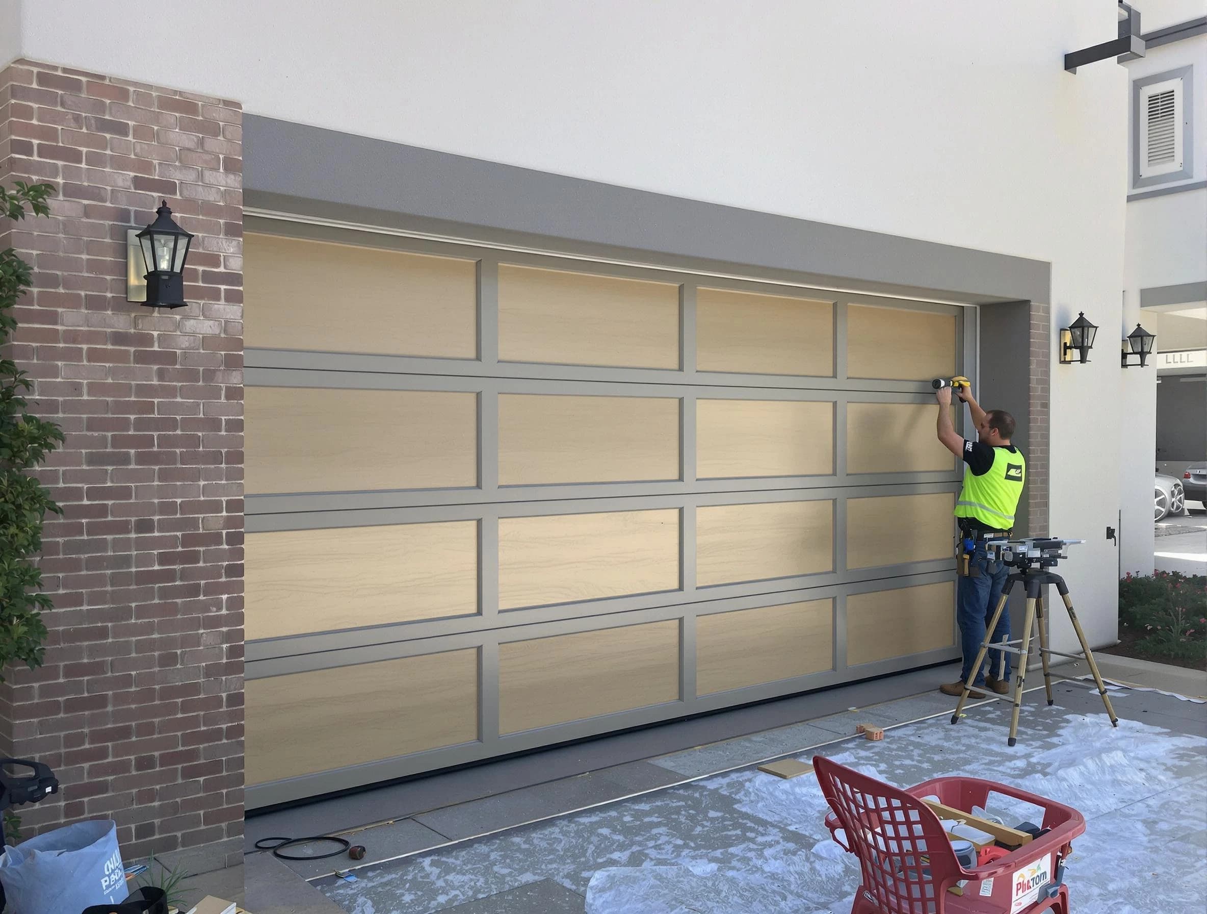 Garage door replacement service by Lake View Garage Door Repair in Lake View