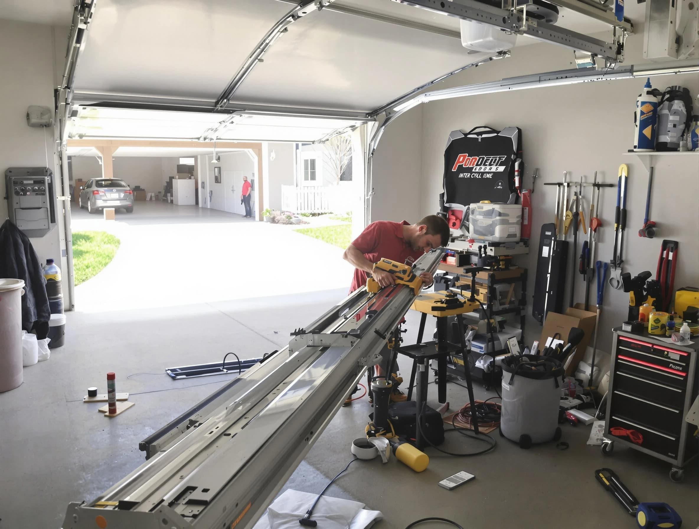Lake View Garage Door Repair expert performing track repair in Lake View