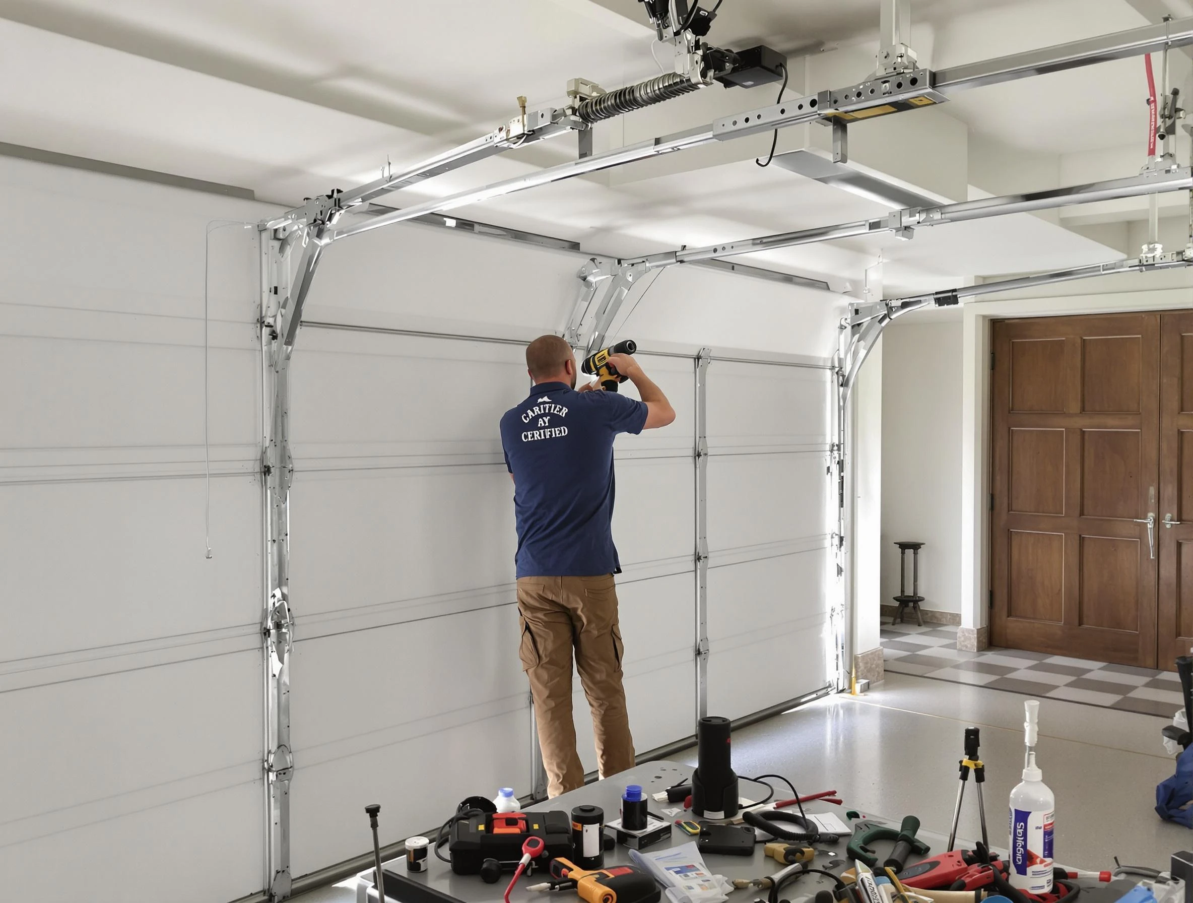 Lake View Garage Door Repair certified technician performing precision garage door repair in Lake View