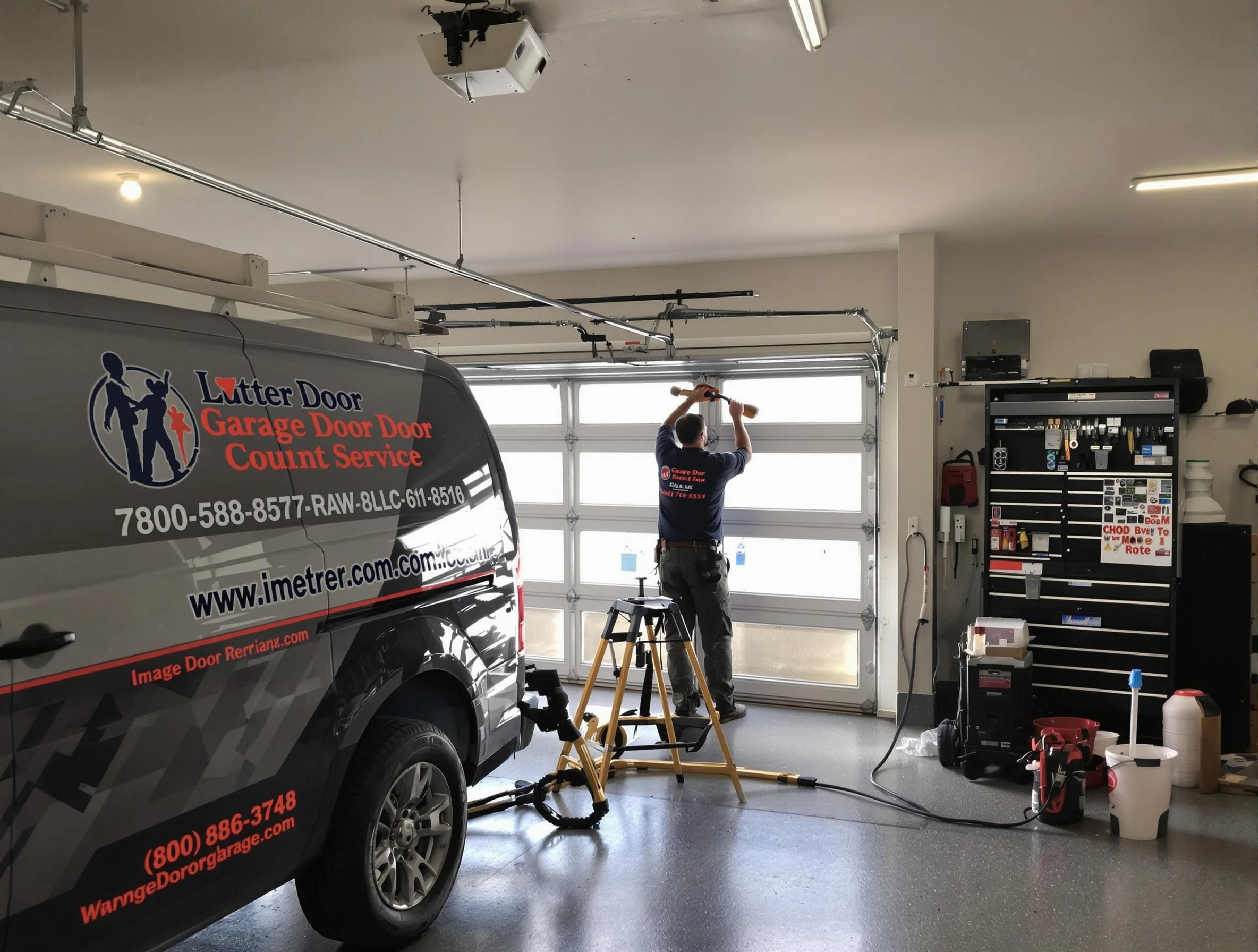 Lake View Garage Door Repair team performing same-day garage door repair in Lake View