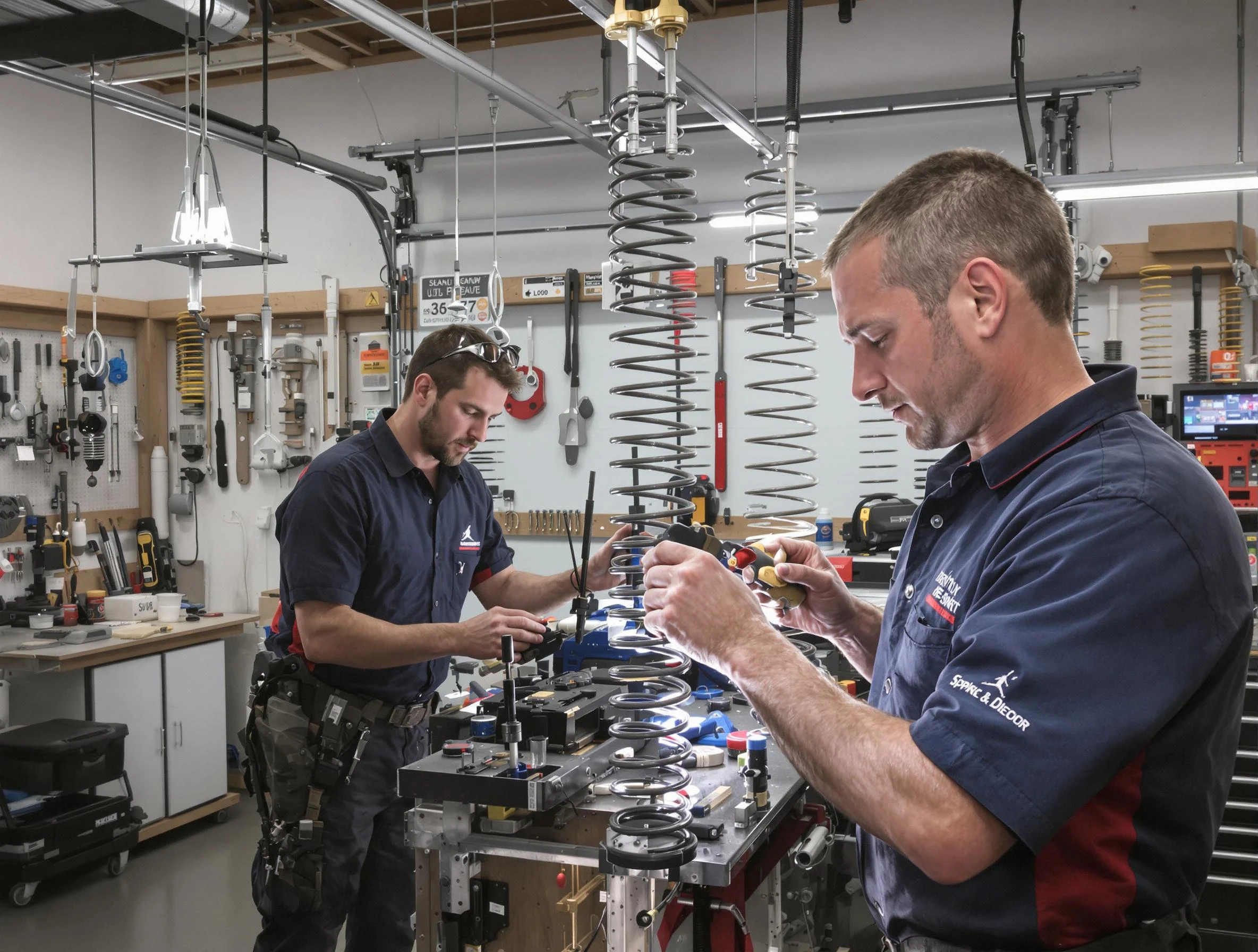 Garage door spring repair service by Lake View Garage Door Repair in Lake View