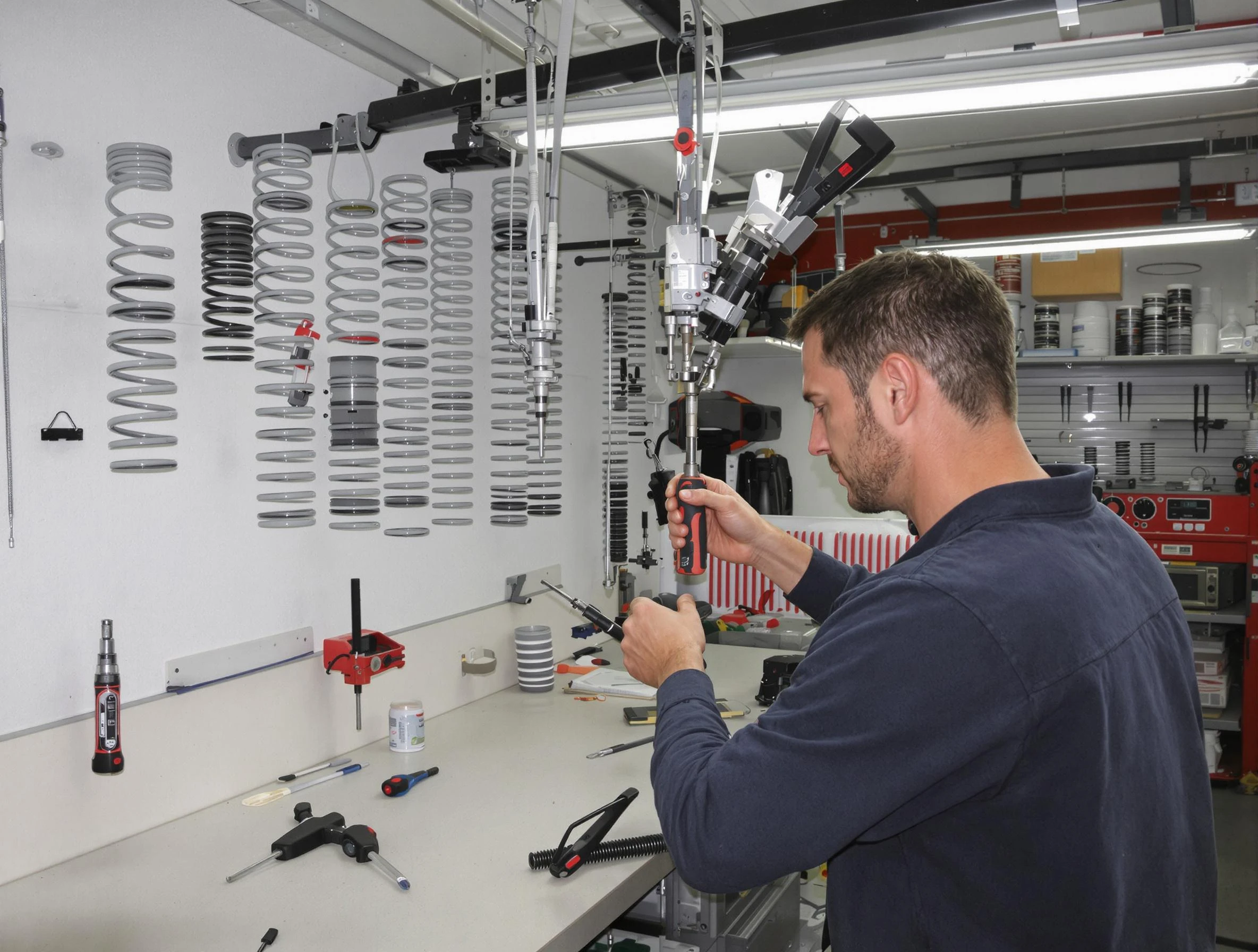 Lake View Garage Door Repair safety certified technician performing precision spring replacement in Lake View